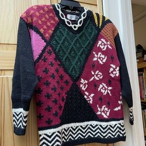 Enfin for Alexandria, Cotton Knit Sweater, Size S